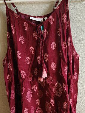 NWT Rachell Tie Detail Halter Top Dark Pink
